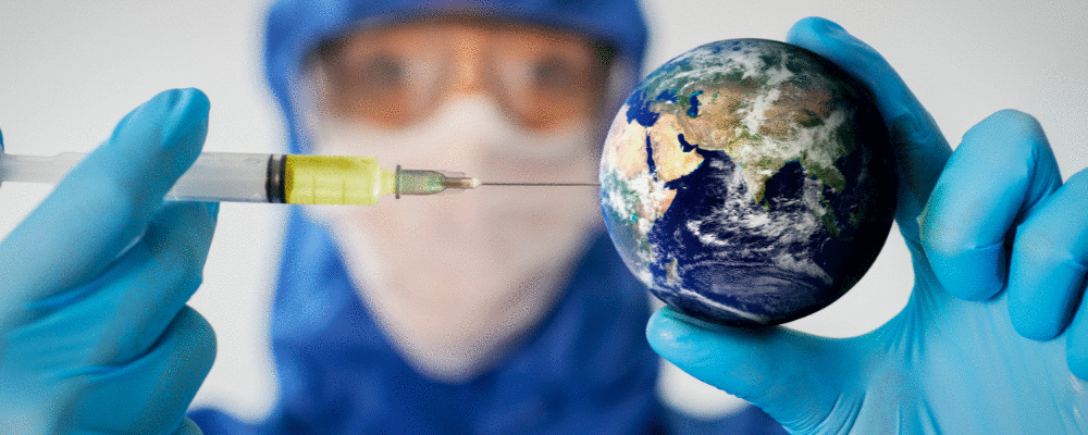 Se a massa de terra refletisse o número de pessoas não vacinadas, como o mundo seria?