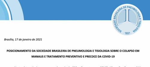 Tratamento precoce: Posicionamento da
Sociedade Brasileira de Pneumologia e Tisiologia