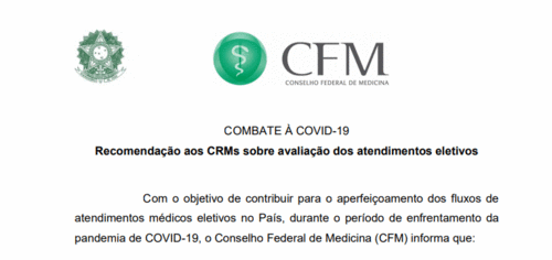 CFM dá competência aos CRMs para avaliar atendimentos médicos eletivos em cada estado